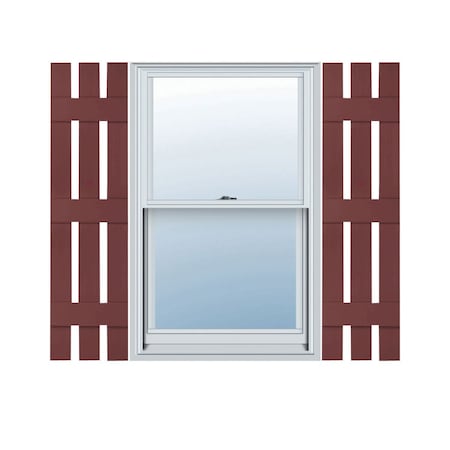 Ekena Millwork 12 in. W x 59 in. H Builders Edge, Three Board Spaced, Board-n-Batten Shutters, 078 - Wineberry, PR 070120059078